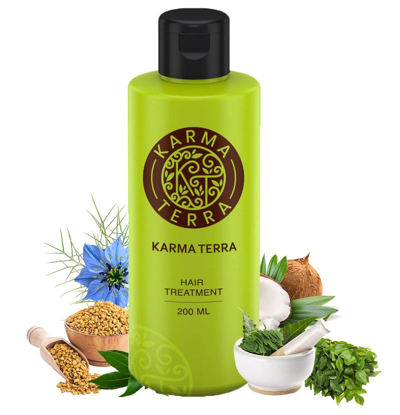 Karma Terra Hair Treatment Oil 200ML (Get Rid of dandruff and itchiness With new Hair Growth)
